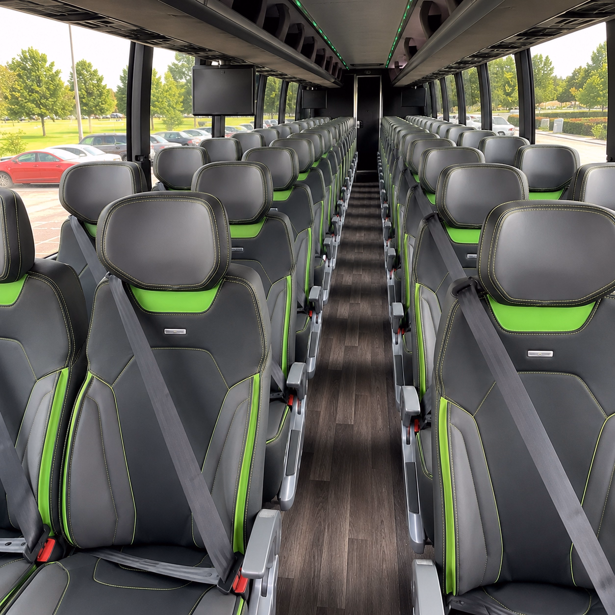 maple grove charter bus interior