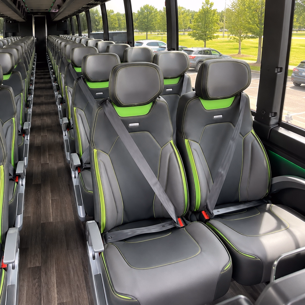 minneapolis comfortable charter buses for government military personnel