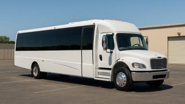 Exterior of Charter Bus Company Maple Grove's 20 Passenger Mini bus in Maple Grove