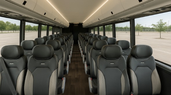 Interior of Charter Bus Company Maple Grove's 25 Passenger Mini bus in Maple Grove