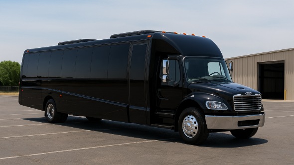 Exterior of Charter Bus Company Maple Grove's 35 Passenger Minibus in Maple Grove