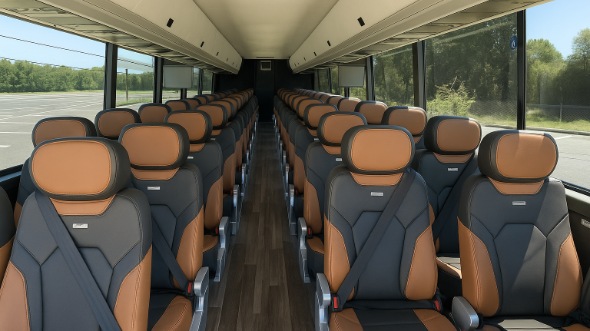 maple grove 50 passenger charter bus inside