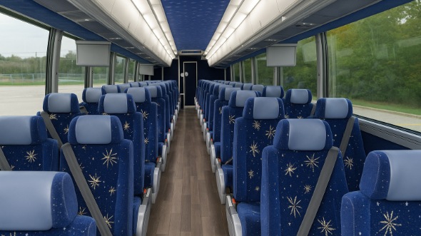 maple grove 55 passenger charter bus inside