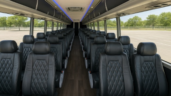 maple grove 56 passenger charter bus inside