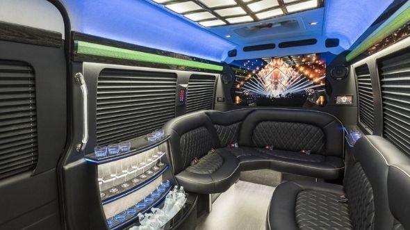 maple grove sprinter limo rental interior
