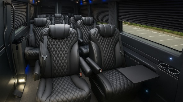 maple grove sprinter van with driver inside