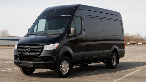 Exterior of Charter Bus Company Rochester's Sprinter Van Rental With Driver in Rochester